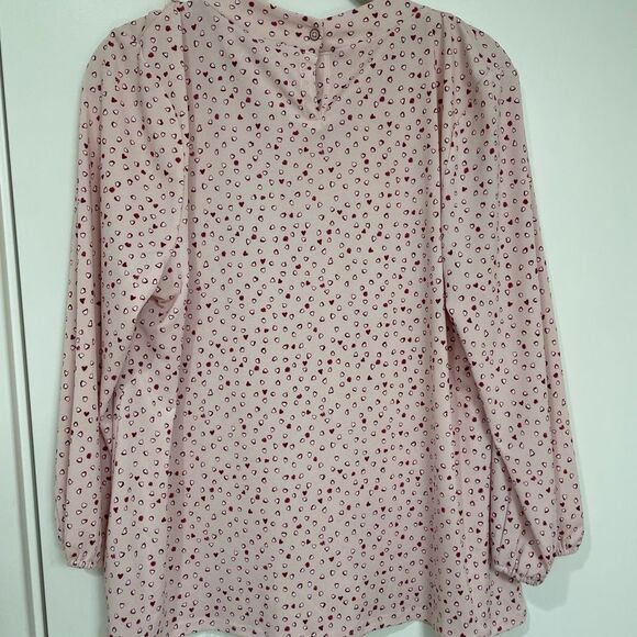 NWT Adrianna Papell Moss Crepe Ruffle Neck top size Large - Picture 5 of 7